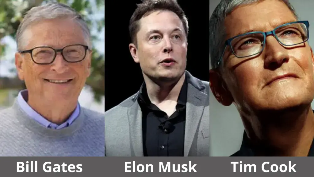 Bill Gates, Elon Musk, Tim Cook, Instagram